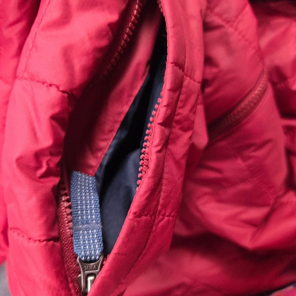 Patagonia Nano Puff Jacket Kids XL 14 Red Quilted Insulated Puffer Brick Pattern